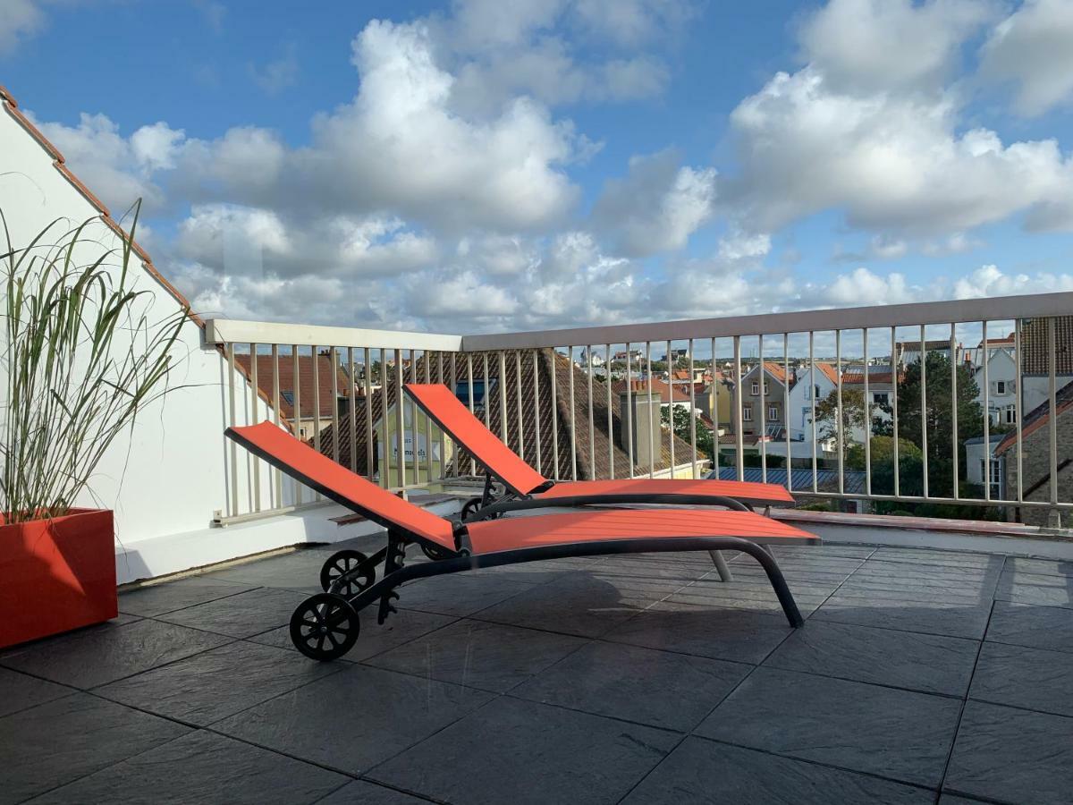 ヴィムルーLa Terrasse Vue Mer Du 42 Ferber, Plein Sud Wifiアパートメント エクステリア 写真